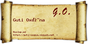 Guti Oxána névjegykártya